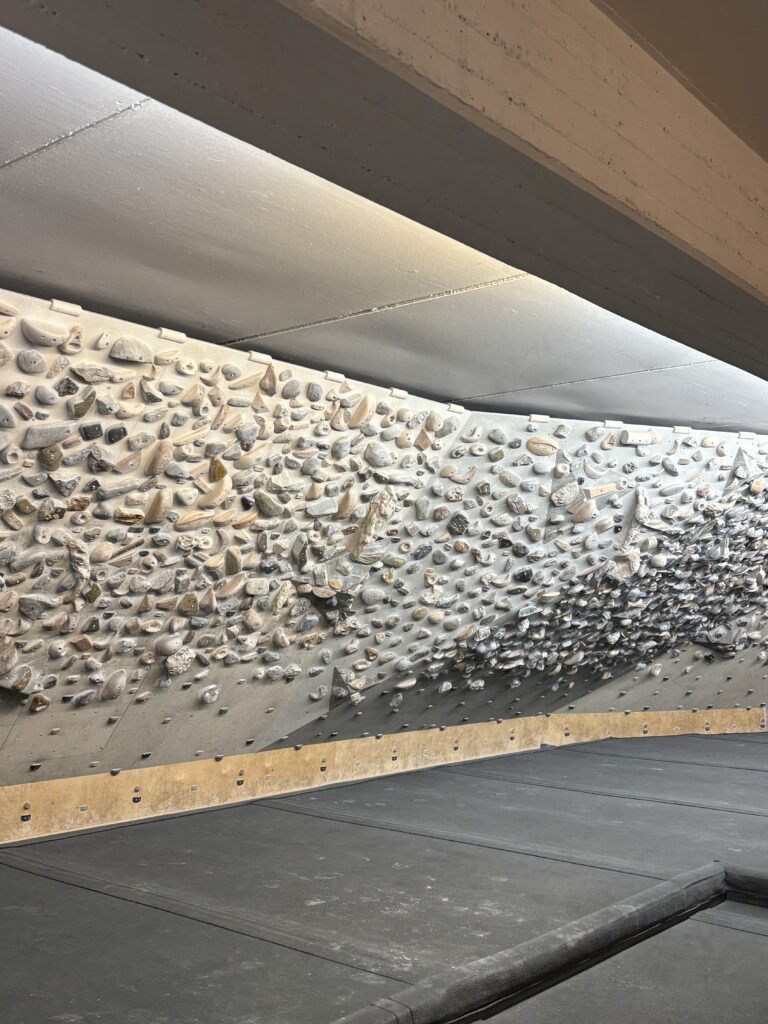 sehr lange Spraywall im Newton
